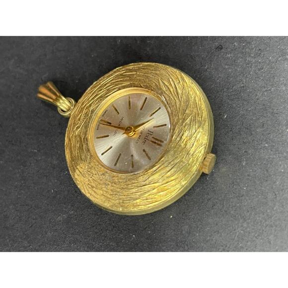 Arnex Pedre 17 Jewel Pendant Watch Incabloc Swiss Made Gold Plated 10 Microns - Picture 4 of 11